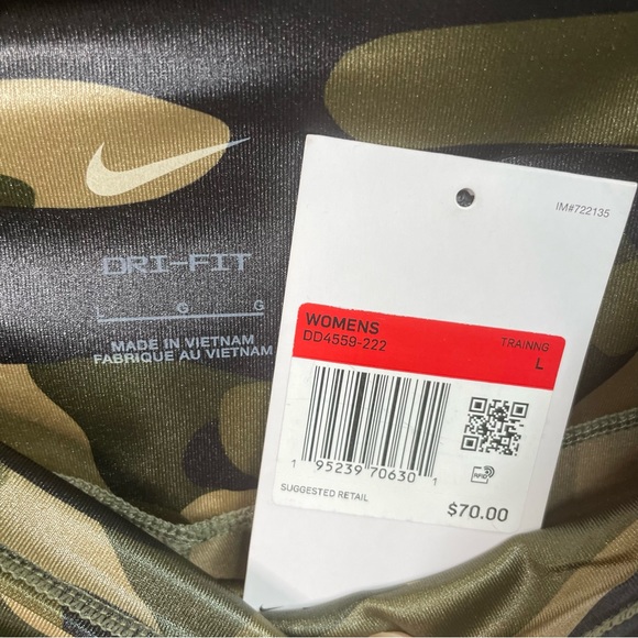 New Nike Dri-FIT One Women's Mid-Rise Camo Leggings DD4559-222 Sz Lg - Picture 8 of 8